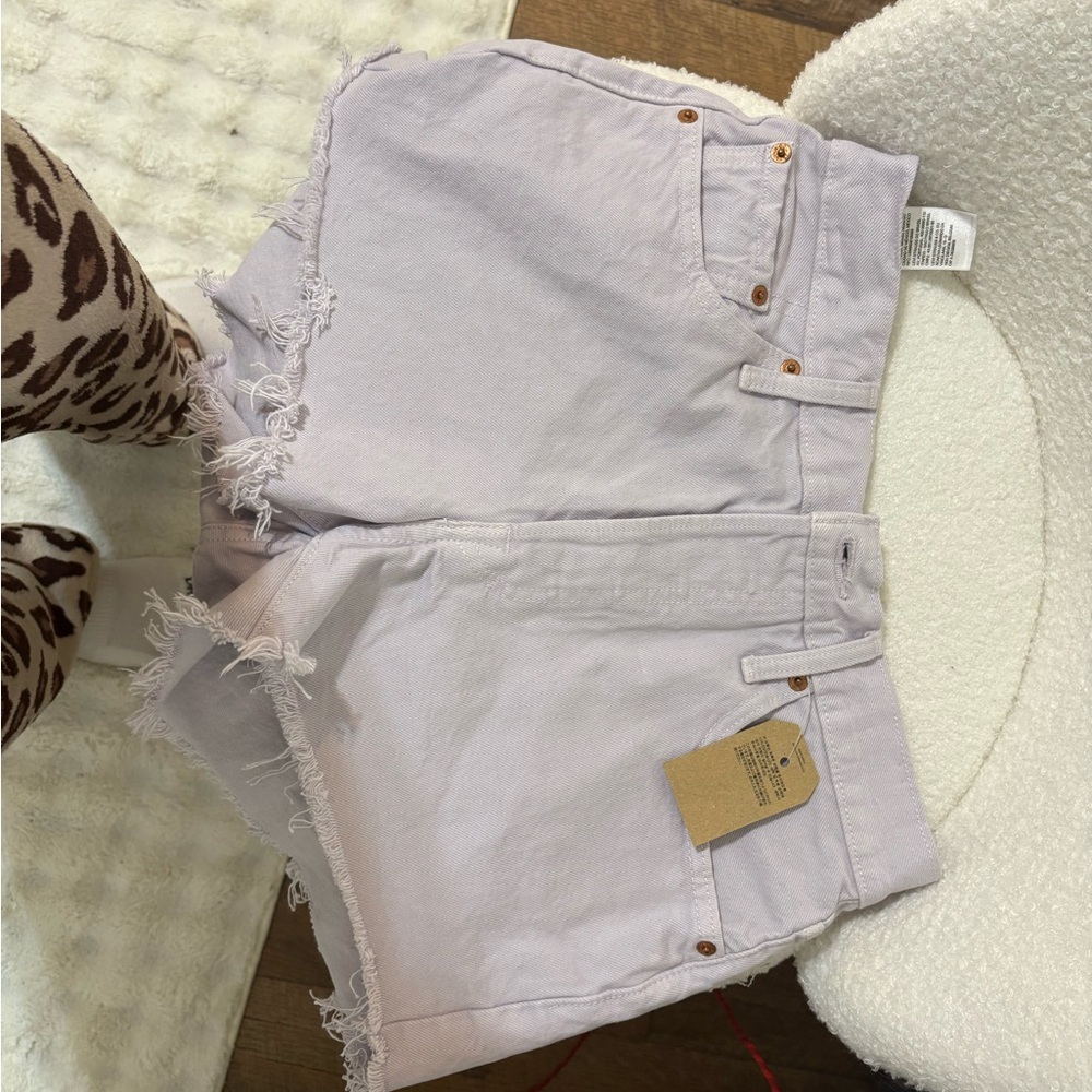 Lavender Levi 501 Shorts
